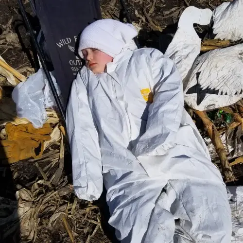 Snow Goose Hunting Decoy Spread